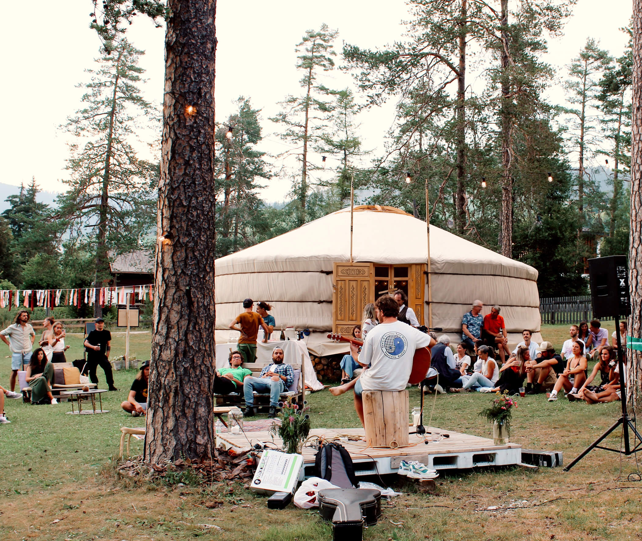 La yurta dello yoga a San Vigilio