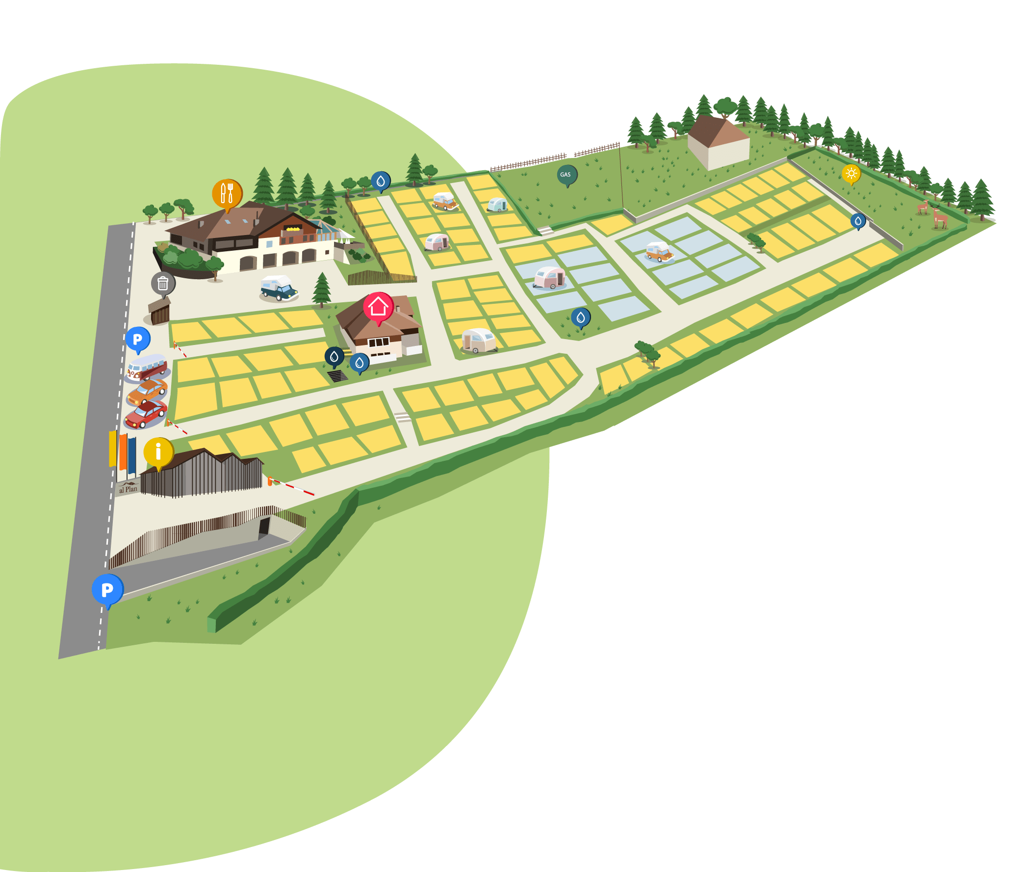 Mappa del luogo in estate